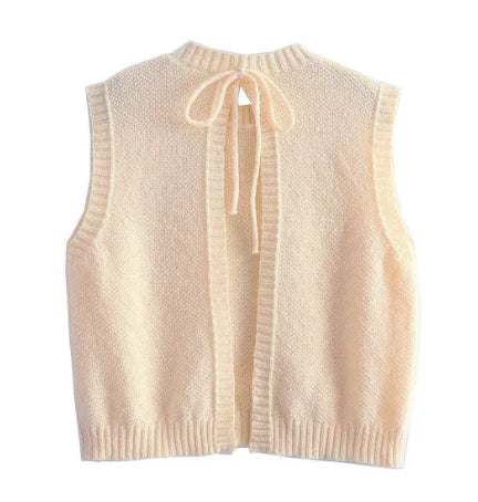 Breezy Crop Top | Open Back Design, Soft Knitted for Women